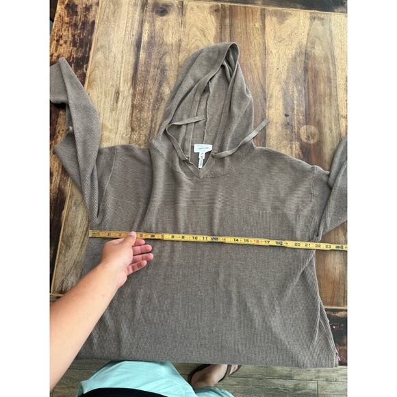 Soma WKND Women's Gray Marshmallow Knit Long Sleeve Cropped Hoodie Size XL - Picture 2 of 5